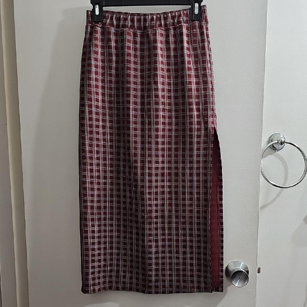 Plaid Red Skirt
